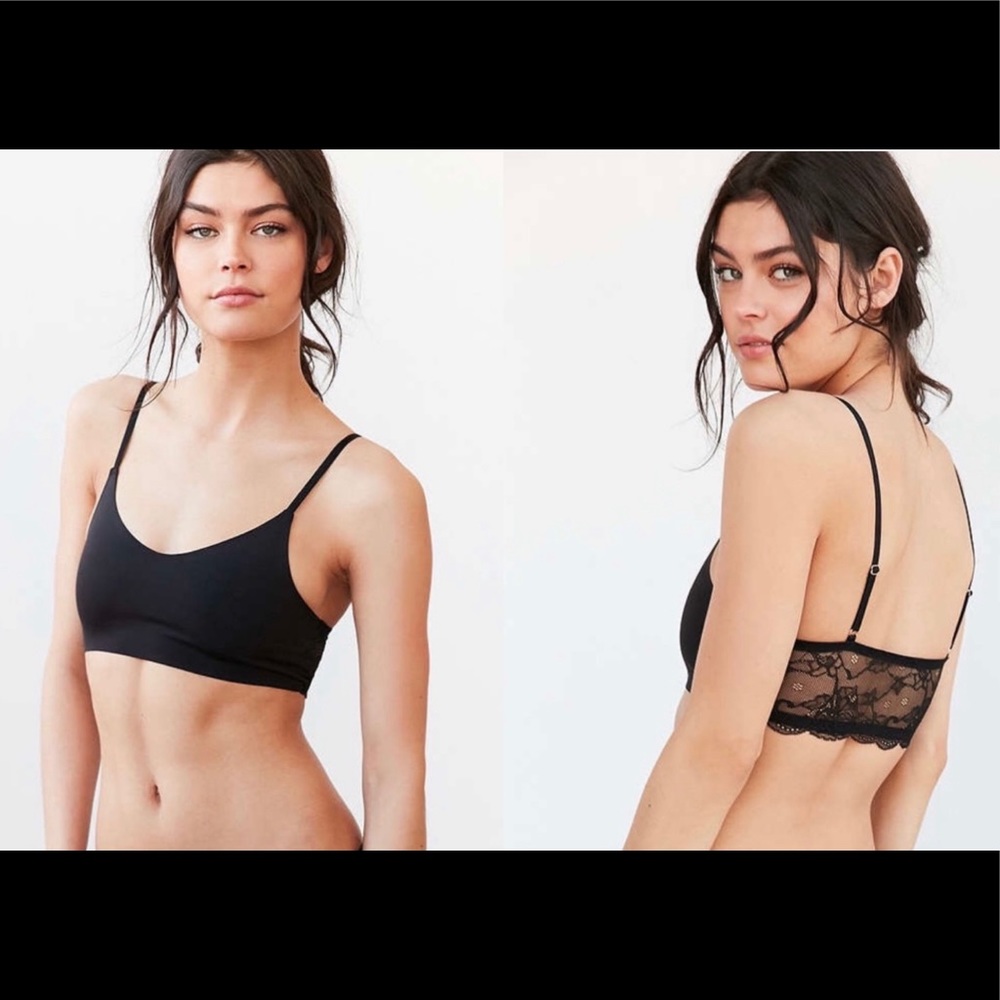 Double layered Fusion Lace Back Cami bralette M